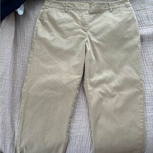 Ladies Talbots Khaki Perfect Crop Pant 10p